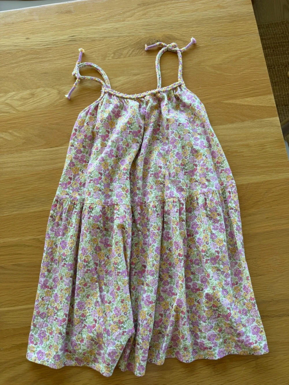 Old Navy Floral Tiered Maxi Skirt in Pink and Cream with Yellow Accents